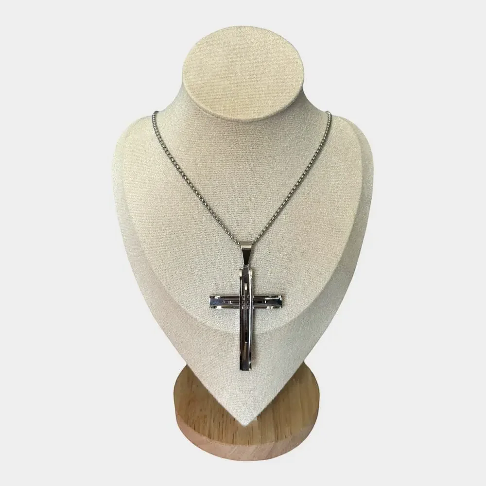 Men Stainless Steel Cross Pendant